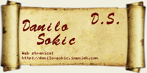Danilo Sokić vizit kartica